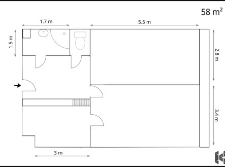 Pronájem bytu, 2+1, 56 m²