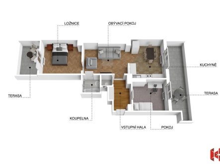 Prodej bytu, 3+kk, 77 m²