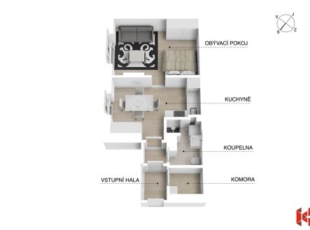 Prodej bytu, 1+1, 42 m²
