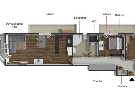 Prodej bytu, 3+kk, 110 m²
