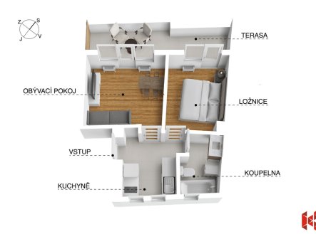 Prodej bytu, 2+1, 37 m²