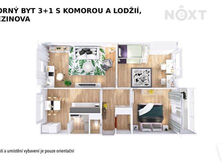 Pronájem bytu, 3+1, 73 m²