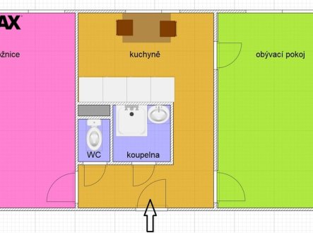 Prodej bytu, 2+1, 54 m²