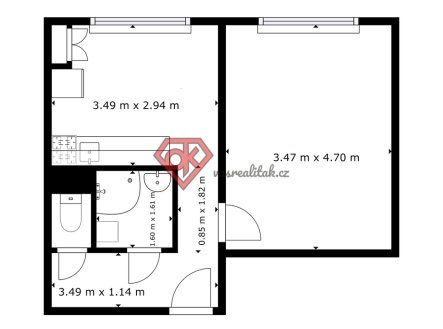 Pronájem bytu, 1+1, 36 m²