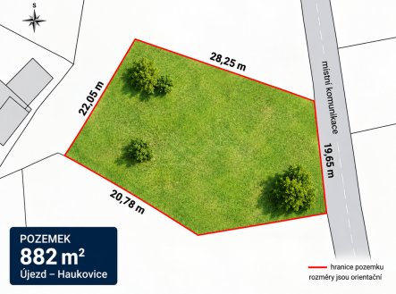 Prodej pozemku pro bydlení, 882 m²