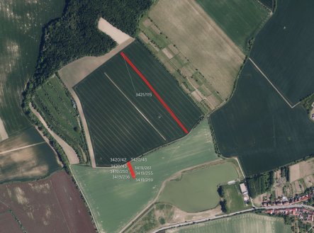 Prodej pozemku, zemědělská půda, 3 845 m²