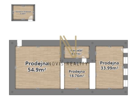 Pronájem obchodní prostory, 125 m²