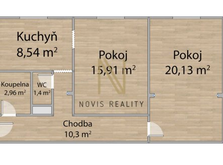 Pronájem bytu, 2+1, 61 m²