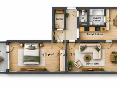 Prodej bytu, 2+1, 65 m²