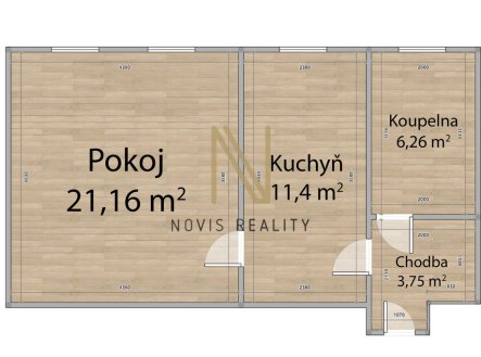 Pronájem bytu, 1+1, 45 m²