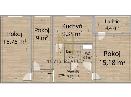 Pronájem bytu, 3+1, 66 m²