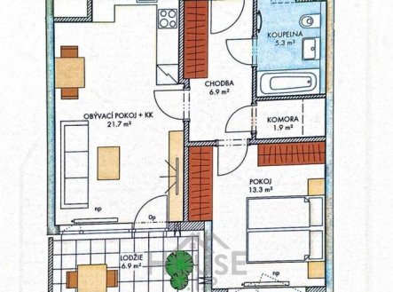 Prodej bytu, 2+kk, 58 m²