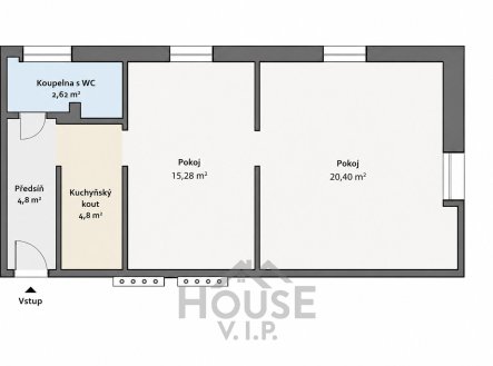 Prodej bytu, 2+kk, 53 m²