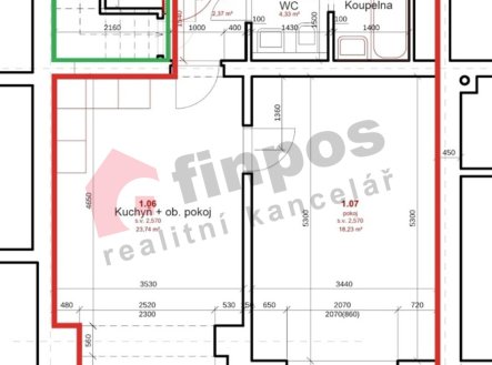 Prodej bytu, 2+kk, 59 m²