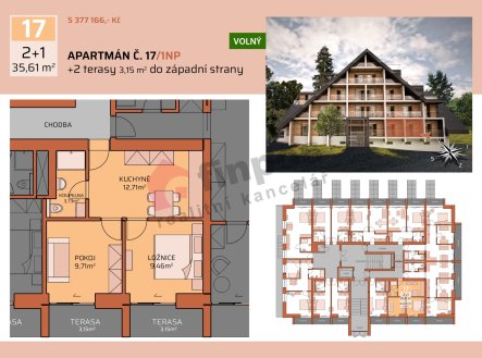 Prodej bytu, 2+1, 36 m²