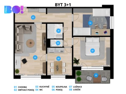 Prodej bytu, 3+1, 79 m²