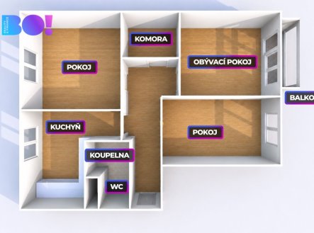 Prodej bytu, 3+1, 85 m²
