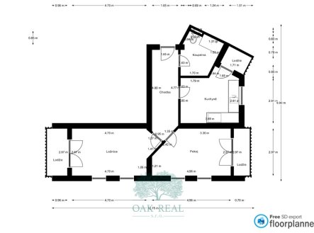 Prodej bytu, 2+1, 64 m²