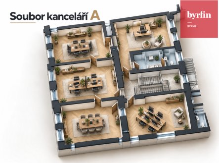 Pronájem kanceláře, 138 m²