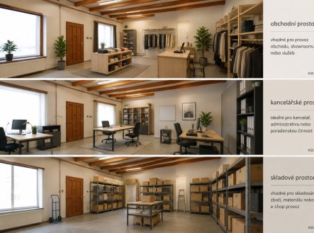 Pronájem obchodní prostory, 55 m²