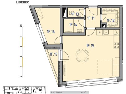 Prodej bytu, 2+kk, 49 m²