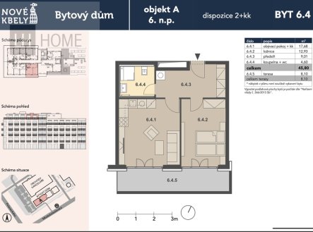 Prodej bytu, 2+kk, 46 m²