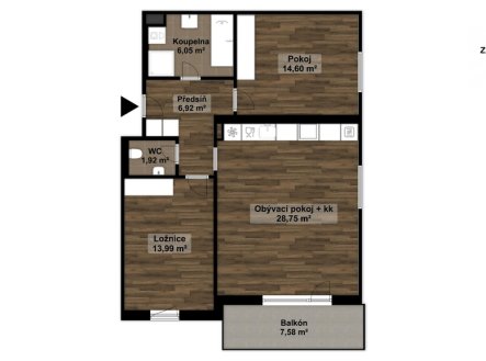Prodej bytu, 3+kk, 81 m²