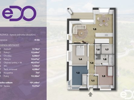Prodej domu/vily, 102 m²