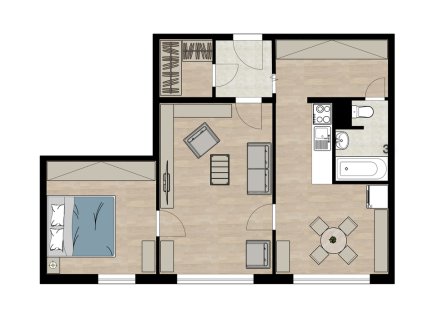Prodej bytu, 2+1, 62 m²