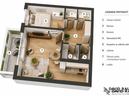 Prodej bytu, 2+kk, 46 m²