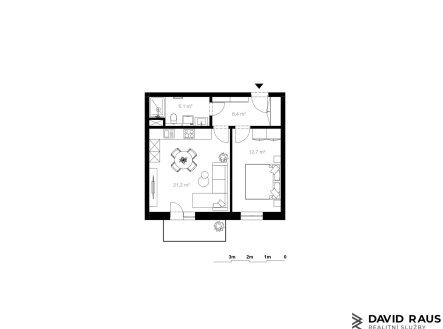 Prodej bytu, 2+kk, 54 m²