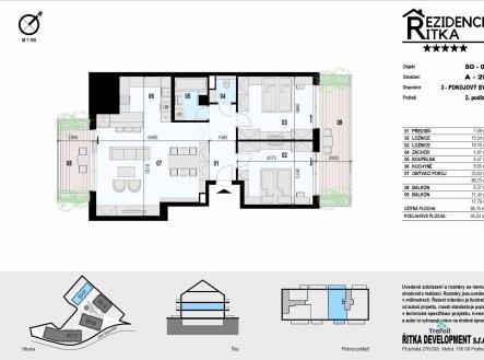 Prodej bytu, 3+kk, 95 m²