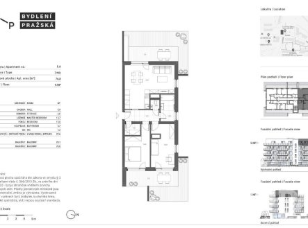 Prodej bytu, 3+kk, 77 m²