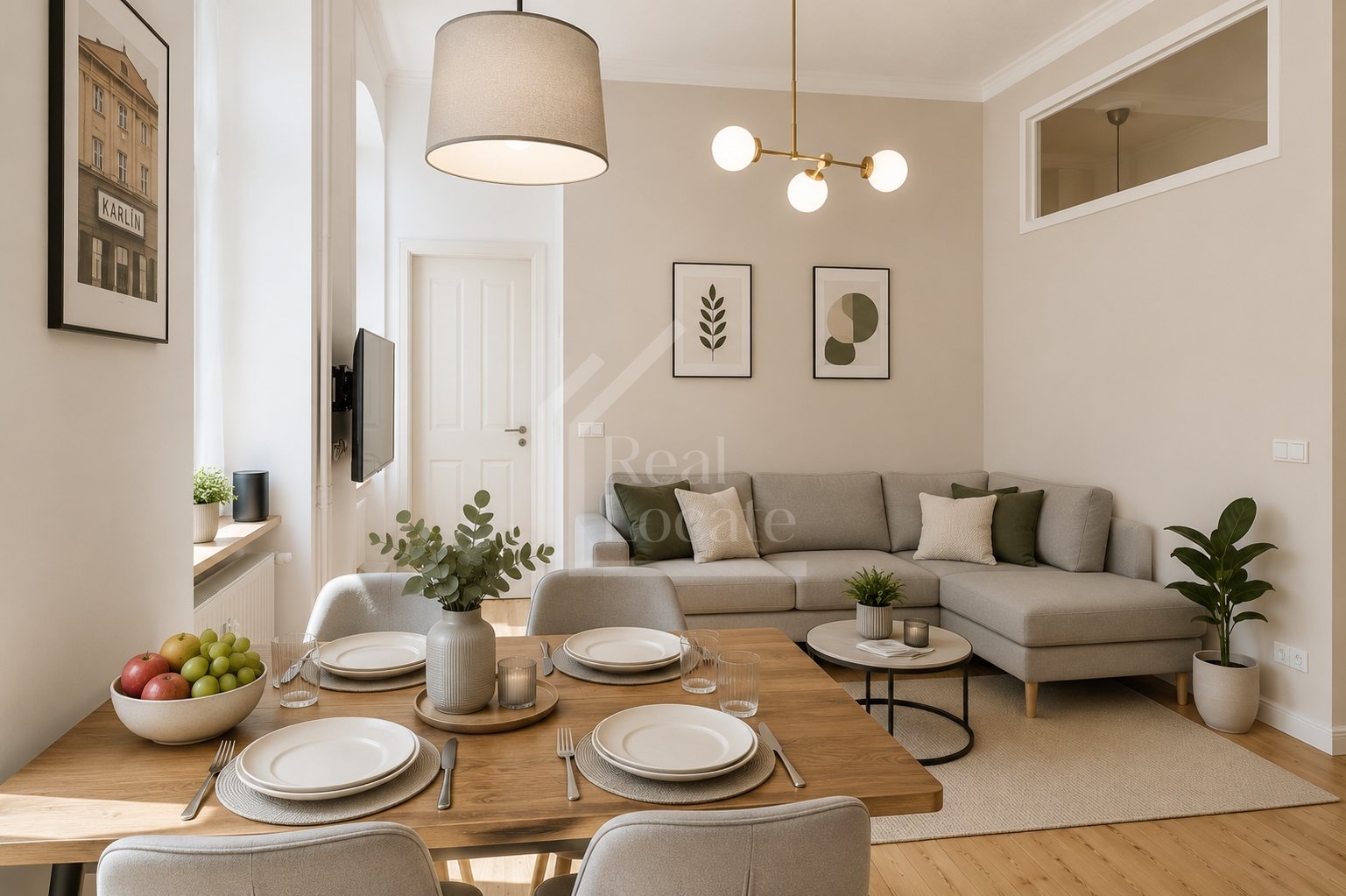 Pronájem byt, 2+kk, 54 m2, Praha 8 - Karlín