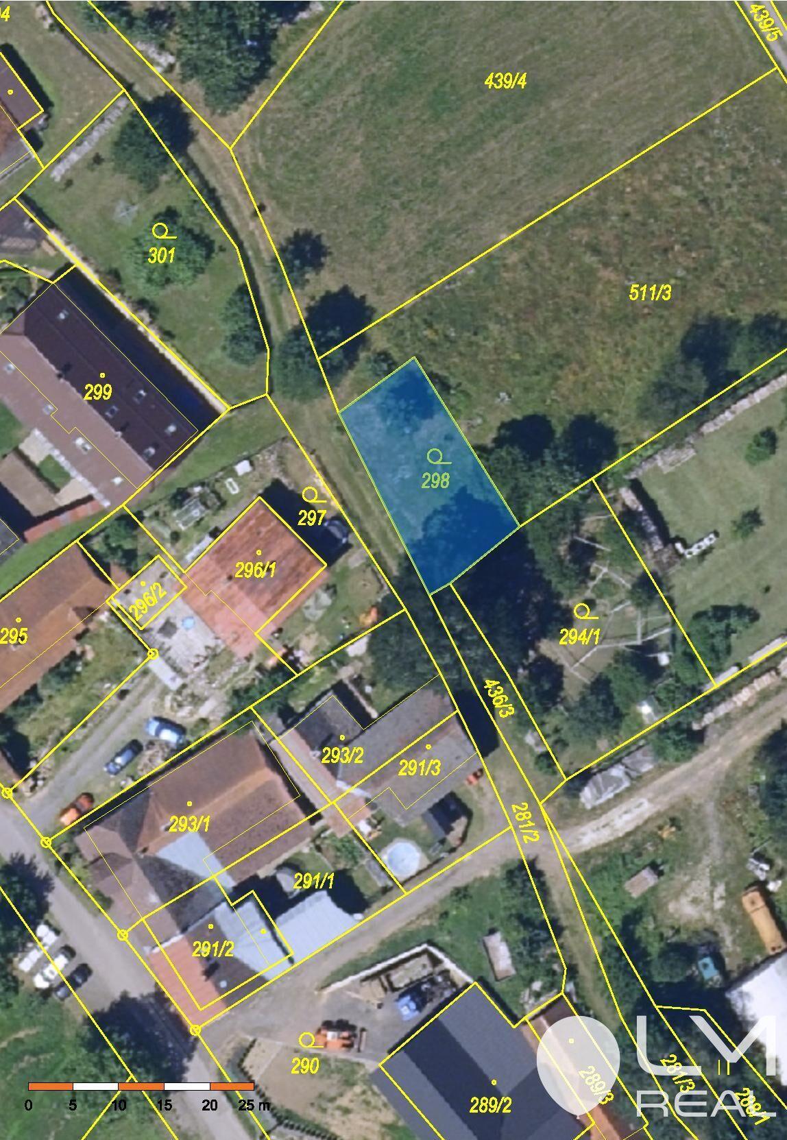 Prodej zahrady v Hamrech nad Sázavou, části Šlakhamry - katastrální mapa