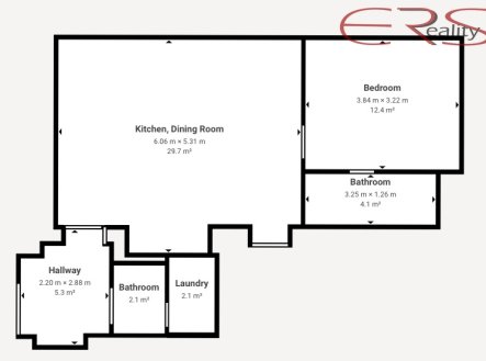 Pronájem bytu, 2+kk, 59 m²