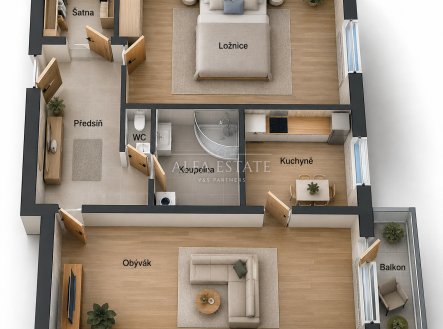 Pronájem bytu, 2+1, 63 m²