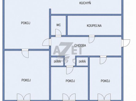 Prodej bytu, 4+1, 79 m²