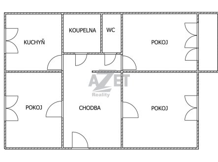 Prodej bytu, 3+1, 66 m²