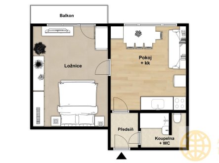 Prodej bytu, 1+1, 31 m²