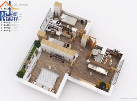 Prodej bytu, 4+1, 75 m²