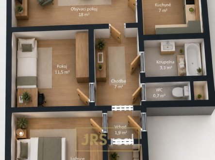 Prodej bytu, 3+1, 67 m²