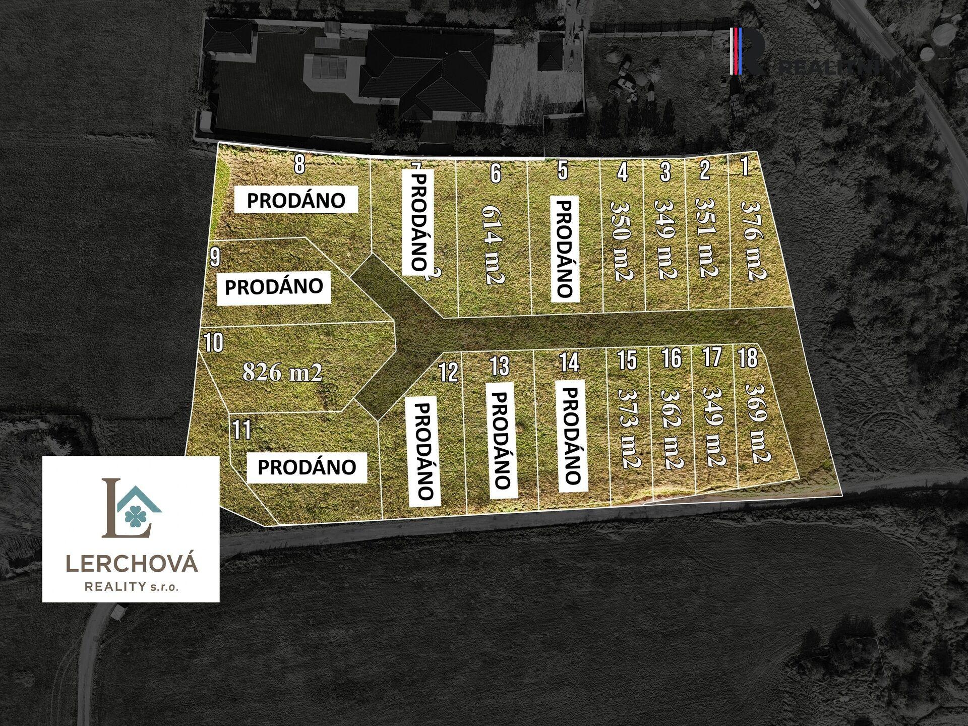 Stavební pozemek na prodej pro rodinný dům 826m2