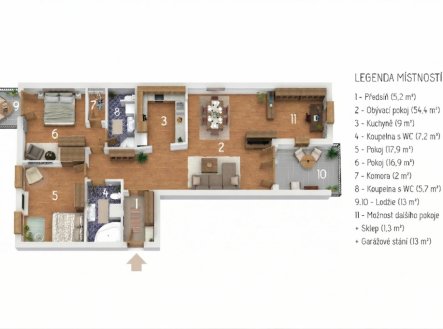 Prodej bytu, 3+kk, 132 m²