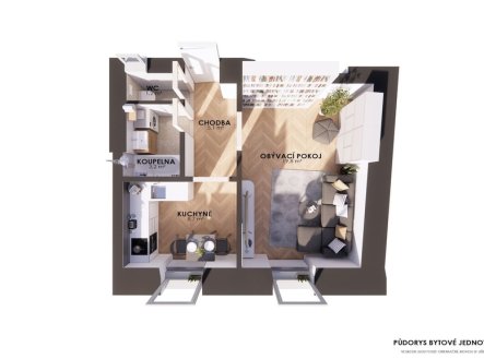 Prodej bytu, 1+1, 37 m²