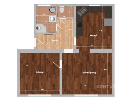 Prodej bytu, 2+1, 58 m²