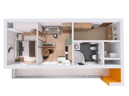 Prodej bytu, 1+kk, 40 m²