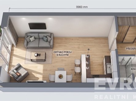 Prodej bytu, 1+kk, 44 m²