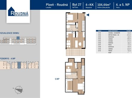 Prodej bytu, 4+kk, 104 m²