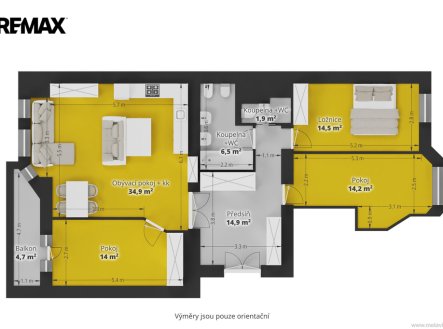 Pronájem bytu, 4+kk, 103 m²